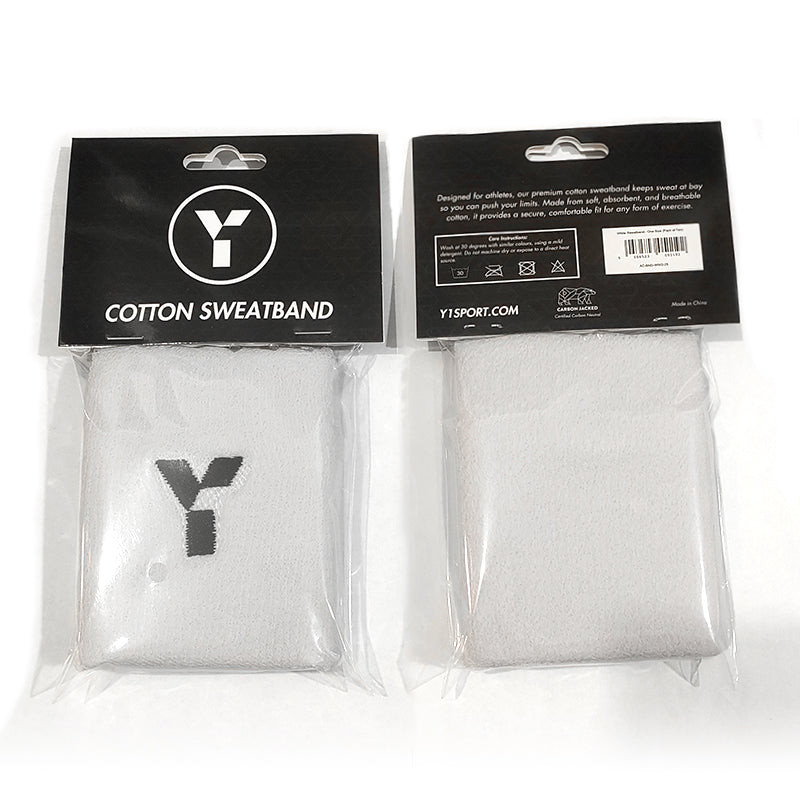 Y1 White Sweatband 25/26 (pack of 2)