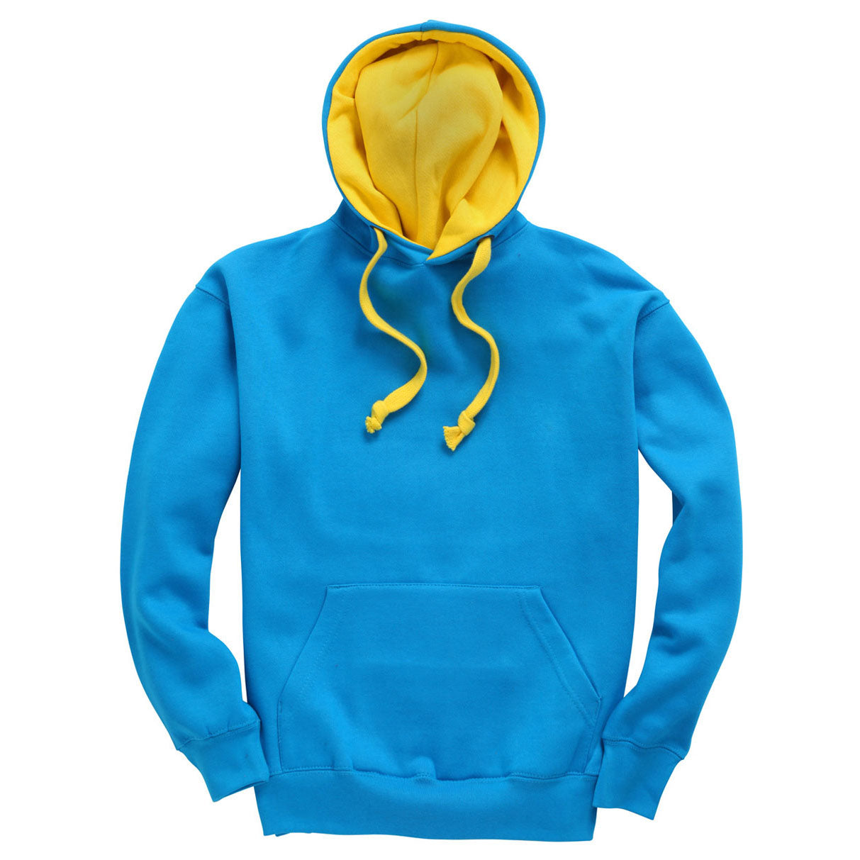 Leavers Hoodie (W73) - Navy/Powder Blue - Turquoise/Yellow