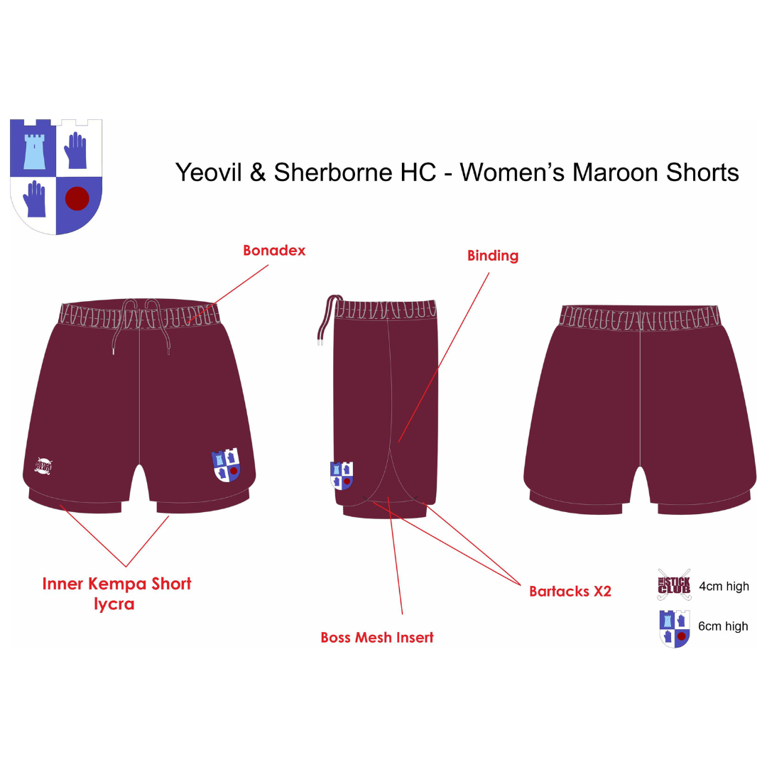 Yeovil & Sherborne HC Women's Bespoke Playing Shorts