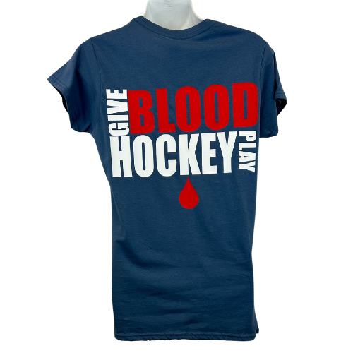 Give Blood Play Hockey Short Sleeve Tee (GD72/02)