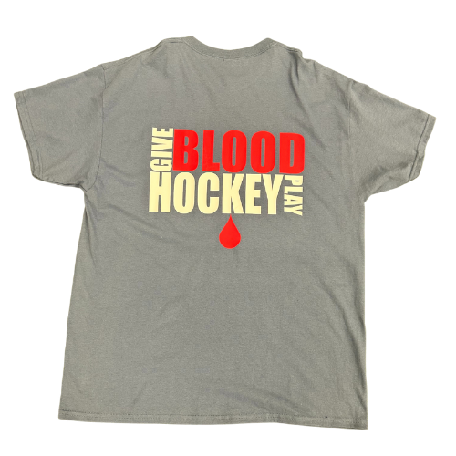 Give Blood Play Hockey Short Sleeve Tee (GD08/T5000)