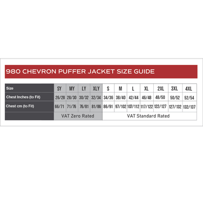 West Chevron Puffer Jacket (980) NEW
