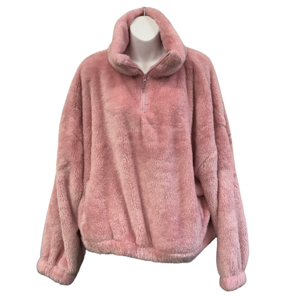 Ladies Fluffy 1/4 Zip Fleece (BH202)