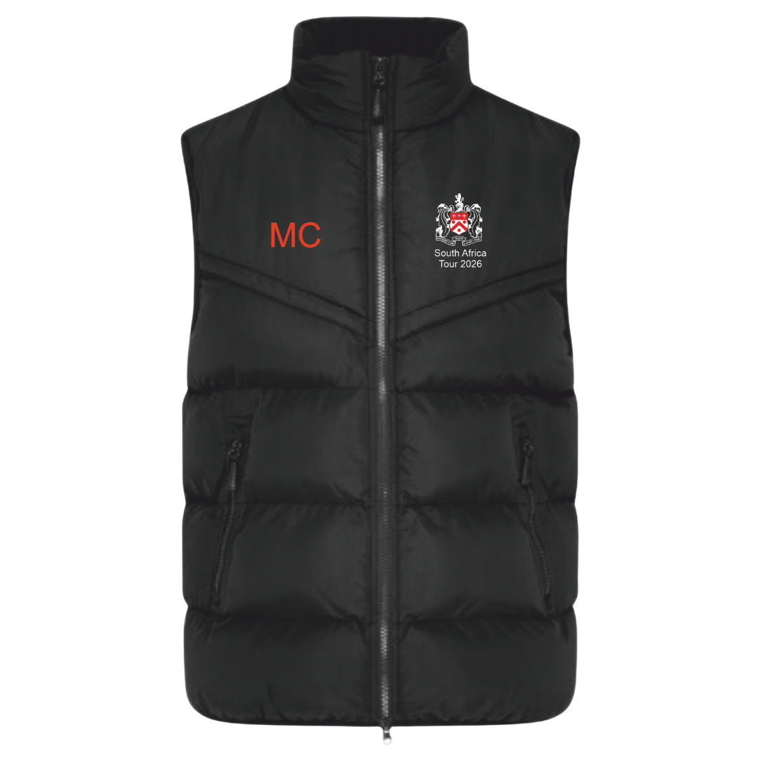 Pates Grammar School Chevron Puffer Gilet (993)