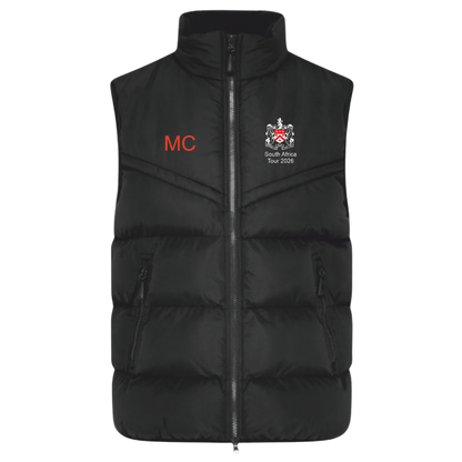 Pates Grammar School Chevron Puffer Gilet (993)